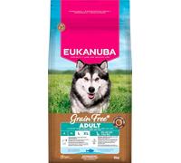 Eukanuba Mangime per cani senza cereali con pesce per razze di taglia grande, mangime secco premium senza cereali per cani adulti, 3 kg