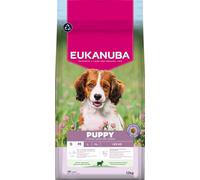 Eukanuba Mangime per cuccioli con agnello e riso per razze di taglia piccola e media, mangime secco premium per cani giovani, 12 kg
