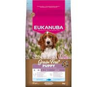 Eukanuba Mangime per cuccioli senza cereali con pesce per razze di taglia piccola e media, mangime secco premium senza cereali per cani giovani, 3 kg