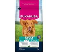 Eukanuba Mangime secco per cani con agnello e riso per razze di taglia grande, mangime secco premium per cani adulti, 3 kg