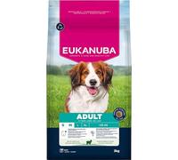 Eukanuba Mangime secco per cani con agnello e riso per razze di taglia piccola e media, mangime secco premium per cani adulti, 3 kg
