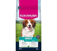 Eukanuba Mangime secco per cani con agnello e riso per razze di taglia piccola e media, mangime secco premium per cani adulti, 12 kg