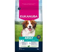 Eukanuba Mangime secco per cani con agnello e riso per razze di taglia piccola e media, mangime secco premium per cani adulti, 3 kg