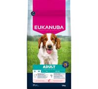 Eukanuba Mangime secco per cani con salmone e orzo per razze di taglia piccola e media, mangime secco premium per cani adulti, 12 kg