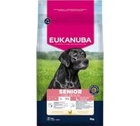 Eukanuba Senior Mangime per cani con pollo fresco per razze di taglia grande, mangime secco premium per cani anziani, 3 kg