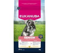 Eukanuba Senior Mangime per cani con pollo fresco per razze di taglia piccola, mangime secco premium per cani anziani, 3 kg