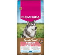 Eukanuba Senior Mangime per cani senza cereali con pesce per razze di taglia grande, mangime secco premium senza cereali per cani anziani, 12 kg