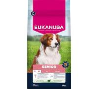Eukanuba Senior Mangime secco per cani con agnello e riso per razze di taglia piccola e media, mangime secco premium per cani anziani, 12 kg