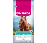 EUKANUBA Sensitive Digestion Cibo per cani con pollo e riso ad alta digeribilità - Mangime secco Special Care delicato sullo stomaco per cani adulti con sensibilità digestiva, 12 kg