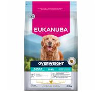 EUKANUBA Overweight Cibo per cani con pollo - Mangime secco Special Care a basso contenuto di grassi per la riduzione del peso, indicato per cani che tendono al sovrappeso, 2,3 kg