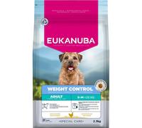 EUKANUBA Weight Control Cibo per cani con pollo, razze piccole e medie, come cani sterilizzati/castrati - Mangime secco a basso contenuto di grassi studiato per mantenimento del peso o dieta, 2,3 kg