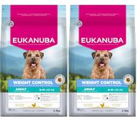 EUKANUBA Weight Control Cibo per cani con pollo, razze piccole e medie, come cani sterilizzati/castrati - Mangime secco a basso contenuto di grassi studiato per mantenimento del peso o dieta, 2,3 kg
