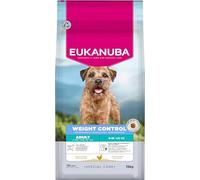 Eukanuba Weight Control crocchette con pollo per cani di taglia piccola e media - Cibo speciale a basso contenuto di grassi per il mantenimento del peso o per la dieta in caso di sovrappeso, 15 kg