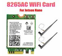 EUKKIC Scheda WiFi AC8265 + adattatore di rete antenna 6DB per Nano 300Mbps + 867Mbps 2.4GHz 5GHz Modulo NGFF BT4.2 a doppia banda