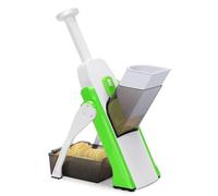 Eukue Affettatrice per Alimenti a Mandolina - Affetta Patate per Alimenti Regolabile in Acciaio Inox con Base Antiscivolo,Taglia Verdure Manuale Multifunzione per Cucina, Ristorante e Picnic (Verde)