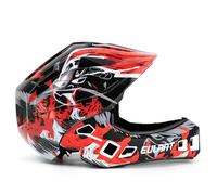 EULANT Casco da Bici per Ragazzi e Ragazze, Casco Integrale con Protezione per Mento, per Bici BMX MTB Downhill Motocross Scooter, per Bambini dai 5-10 Anni (Dimensione della Testa 52-56cm)