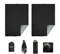 EULANT Coperta da Campeggio Impermeabile con Cappuccio, Indossabile Poncho per Viaggio/Guardare lo Sport/All'aperto/in Auto, Versatile Come Tappetino da Picnic/Sacchi a Letto/Mantello Caldo