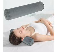EULANT Cuscino Gonfiabile da Viaggio 10x48cm, Morbido Velluto Cuscino Cilindrico Cervicale a Rullo per Collo Schiena e Gambe,Cuscini Rotondo Dormire per Auto Aereo Divano Casa Ufficio Decorativo Sofa