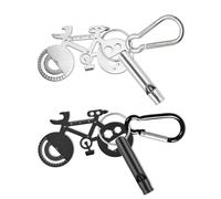 EULAPGOE 2 Pezzi Multi Strumento Mini Portatile Strumento all'aperto Zaino Ciondolo Portachiavi con cacciavite/cavatappi/Chiave a brugola/Punte (Bicicletta)