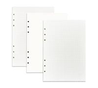 EULAPGOE A5 Carta di Ricarica, A5 Carta Foderata Ricaricabile a 6 Fori Carta a Fogli Sciolti 180 Fogli per 6 Anelli Raccoglitore Journal Notebook Diario progetti Fai da Te