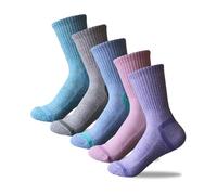 EULAPGOE Calze Uomo Senza Escursioni Leggere Thorlo-Calze 5 Paia di Calzini da Donna per l'escursionismo, Confezione Multipla di Calzini Invernali per la Ricreazione all'aperto, per la Corsa