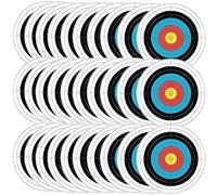 EULAPGOE Carta per tiro 30 Pezzi di Carta Bersagli, Tiro con L'Arco Carta Bersaglio per L'allenamento di Tiro con L'Arco 40x40cm Standard Internazionale 10 Anelli di Carta Bersaglio Pads