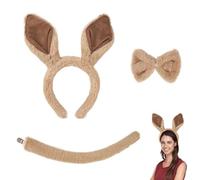 EULAPGOE Cerchietto con Orecchie Orecchie Coniglio per La Ragazza della Palude - Set Completo di Cappellino con Orecchie, Nastro e Coda per Adulti e Bambine