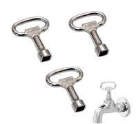 EULAPGOE chiavi quadrate 3 pezzi in acciaio inox 304, misura 8x8 mm, lunghezza 54 mm, manico a T e a D, compatibili con quadri elettrici, contatori gas, armadi tecnici