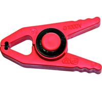 Eulenbach Morsetto di sicurezza in plastica 627-80, certificato VDE/GS, 1000 V, clip in plastica con molla in acciaio inserita 491206