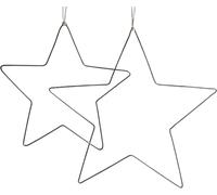 Eulenschnitt Decorazione in Metallo da Appendere - Set di 2 Pezzi - Stella