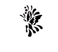 Eulenspiegel - 109021 - Stencil per il disegno degli occhi, farfalla, sagoma per la pittura del viso, adatto per il trucco professionale acquatico, trucco liquido, tatuaggi glitterati
