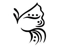 Eulenspiegel 109083 - Stencil per il disegno degli occhi, ali, sagoma per la pittura del viso, adatto per il trucco professionale acquatico, trucco liquido, tatuaggi glitterati