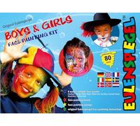 Eulenspiegel - 208106 - Palette Trucco Ragazzi e Ragazze, 8 Colori da 3,5 ml, 1 Spugna, 1 Pennello, 1 Guida al Trucco