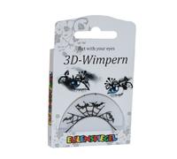 Eulenspiegel - Ciglia di carta per Halloween, nere | Motivo da brivido, con 1 ml di colla speciale per ciglia e istruzioni, per Halloween, Carnevale e feste a tema