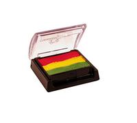 Eulenspiegel - Colore per trucco Profi-Aqua Split Cake 6 ml, Rasta | Trucchi a base d'acqua per face painting e body painting, per il carnevale e le feste a tema