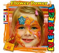 Eulenspiegel Motivo-Set Fiore Power, Kit Trucchi Con Schmink-Anleitung, 1 Pinsel