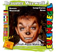 Eulenspiegel Motivo-Set Werewolf, Kit Trucchi Con Schmink-Anleitung E 1 Pennello