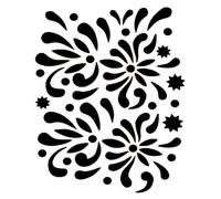 Eulenspiegel Schablone che dipinge il viso per Adulti, Floral, Multicolore, 1 Piece, 109335