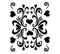 Eulenspiegel Schablone che dipinge il viso per Adulti, Heart, Multicolore, 1 Piece, 109373