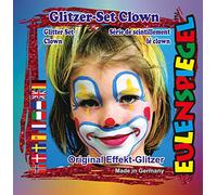 Eulenspiegel - Set di glitter cosmetici Clown, glitter 4 x 2 g