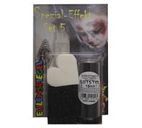 Eulenspiegel - Set trucco per effetti speciali 5 | Bastoncino con sangue 15 ml, spugna per barba incolta e 2 spugne in lattice, per Halloween ed effetti horror
