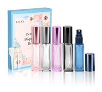 EULEX 5 Pezzi 10ml Atomizzatore di Profumo, Nebulizzatore di profumo con bella scatola, Mini bottiglia spray portatile, Ideale per appuntamenti, feste, viaggi atomizzatore di profumo (5 colori)