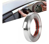 Eulihent 20mm x 5m Striscia Adesiva Cromata Auto Modanatura Finitura Decorativa da Parete Autoadesivo in PVC Striscia di Finitura Universale per Finestrini Porte Specchi e Mobili (Argento Brillante)