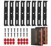 Eulihent 8 Pezzi Portatarga Senza Cornice Targa Invisibile con Viti Supporto per Targa Senza Telaio da 110 mm Portatarga Auto Posteriore Anteriore Universale per Tutti i Veicoli e Modelli (Nero)