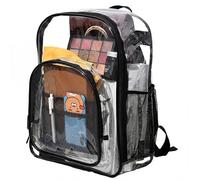 Eulihent Zaino Trasparente Grande in PVC Impermeabile Plastica Scuola Borsa Robusto Durevole Casual Bag Zainetto Borsa Libro per Scuola Palestra Lavoro Viaggio Stadio Uomo Donna (Version A)