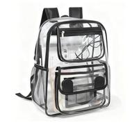 Eulihent Zaino Trasparente Grande in PVC Impermeabile Plastica Scuola Borsa Robusto Durevole Casual Bag Zainetto Borsa Libro per Scuola Palestra Lavoro Viaggio Stadio Uomo Donna