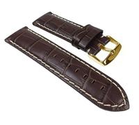 Eulit Guinea Cronografo XL Cinturino Orologio Pelle Scuro Simil Coccodrillo