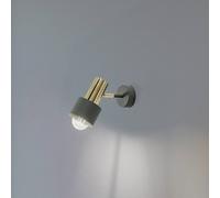 Euluna Faretto da parete Destin, 1 luce verde/ottone L 4404