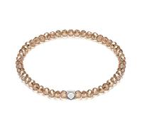 EUMENIDES Braccialetto sfaccettato con pietre di cristallo per donne e argento 925, 4 mm, con strass naturali, cordoncino elastico, 4.0 Millimeter, Pietra Argento Pietra argento Diamante, Agata