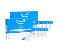 EUMILL | Protezione | Collirio lubrificante e idratante | Per occhi secchi e stanchi | Senza conservanti | Compatibile con lenti a contatto | 2 x 10 flaconcini da 0,5 ml
